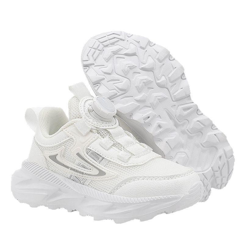 Jinjiang Children's White Sneakers Summer Mesh Shoes Mesh Breathable Elementary School Boys Little White Shoes Middle School Older Children Running