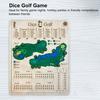 1 Set Wooden Golf Dice Board Game Portable Travel Golf Score Board Toy Kids Adults Multi-players Interactive Golf Desk Toy Night Party Game Essentials