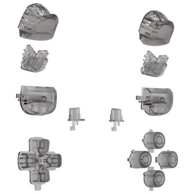 eXtremeRate Replacement for PS5 Controller Share Optional Face Clear Full Button Set for PlayStation 5 Controller Controller Not Included D-Pad