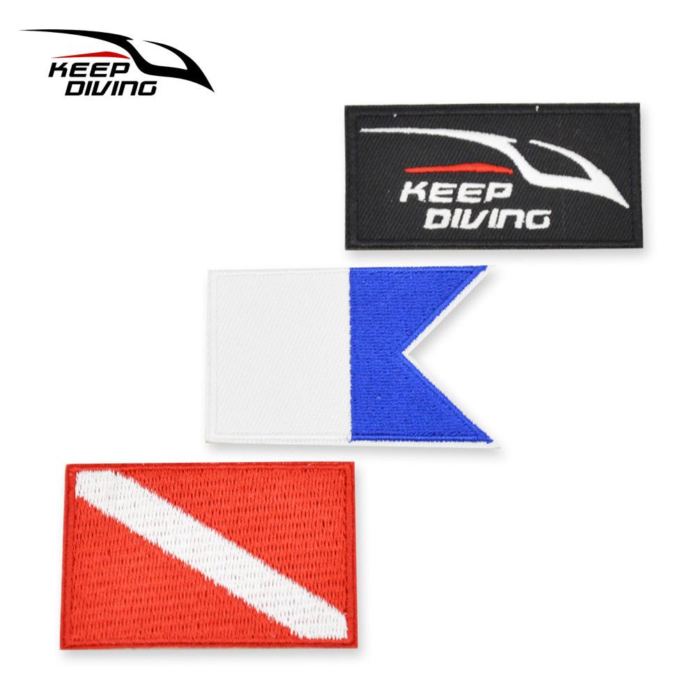 3pcs Diving Patch On Embroidered Embroidery Vest Bag Cap Patches for Snorkeling Swimming