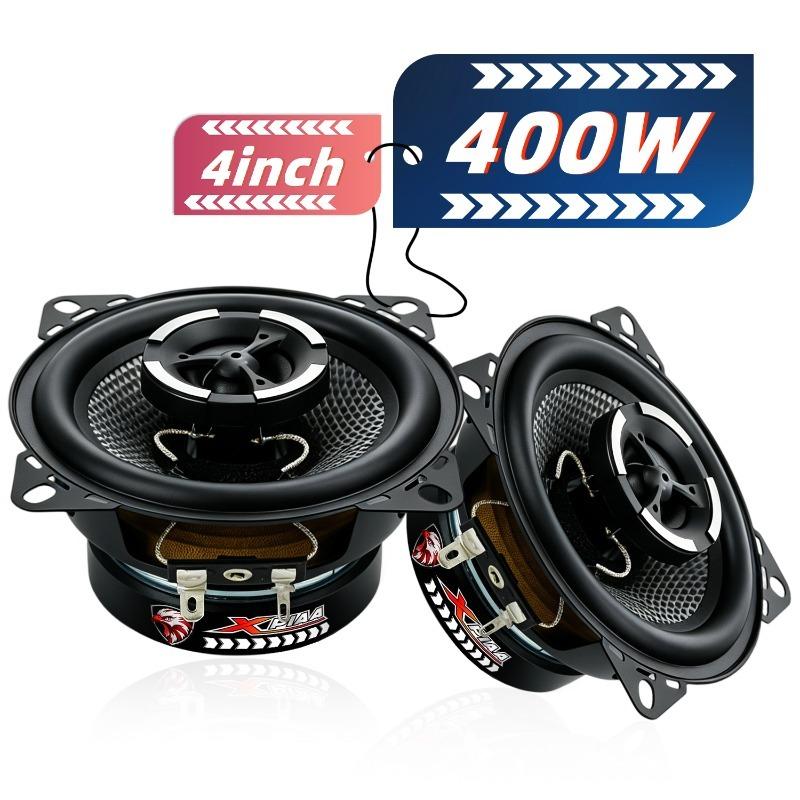 2pcs 4 Inch Coaxial Speaker 400W Car Speakers 2 Way Range Stereo Subwoofer HIFI Modified Car Audio Accessories Home Music Sound