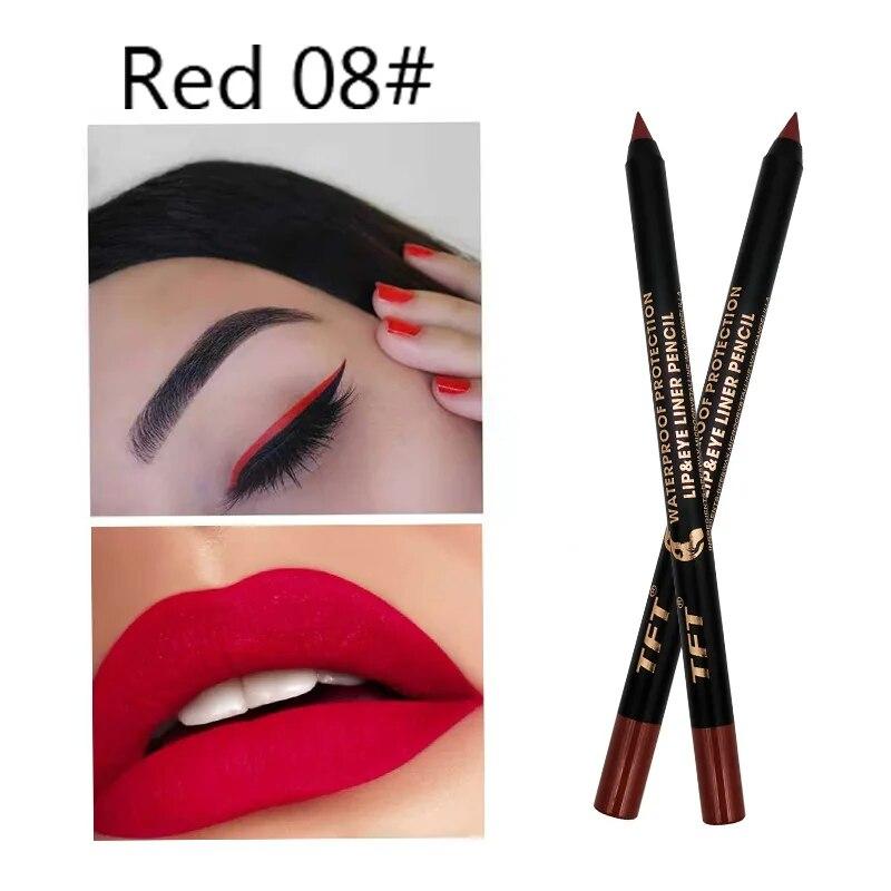 Long lasting Lipliner Pencil 15 Colors Make up Lip Cosmetic Matte Soft Lip Liner Stick As Eyeliner Pen For Women's Makeup Korean