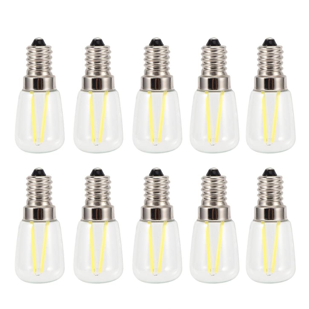 10Pcs E14 Long Filament Mini LED High Brightness Light Bulbs 1.5W AC230V