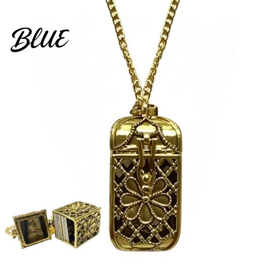 Mindfulness Gift Mini Tarot Cards Pendant Necklace Colorful Antiqued Brass