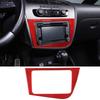 Red Carbon Fiber Dashboard Navigation Cover Trim For Seat Leon 2008-12