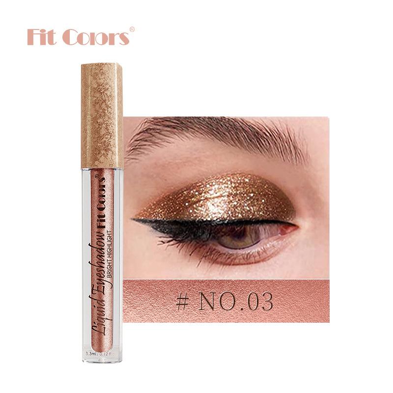 Fit Colors Liquid Pearl Light - Kovová textura očních stínů se snadno barví Pearl Light, Thin Eye Shadow Lip Lip Fluid