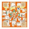 Silk Scarf Women City Street Print Square Scarves Head Echarpes Silk Foulards Femme Wraps Beach Shawl Bandana Lady Hijabs 90CM