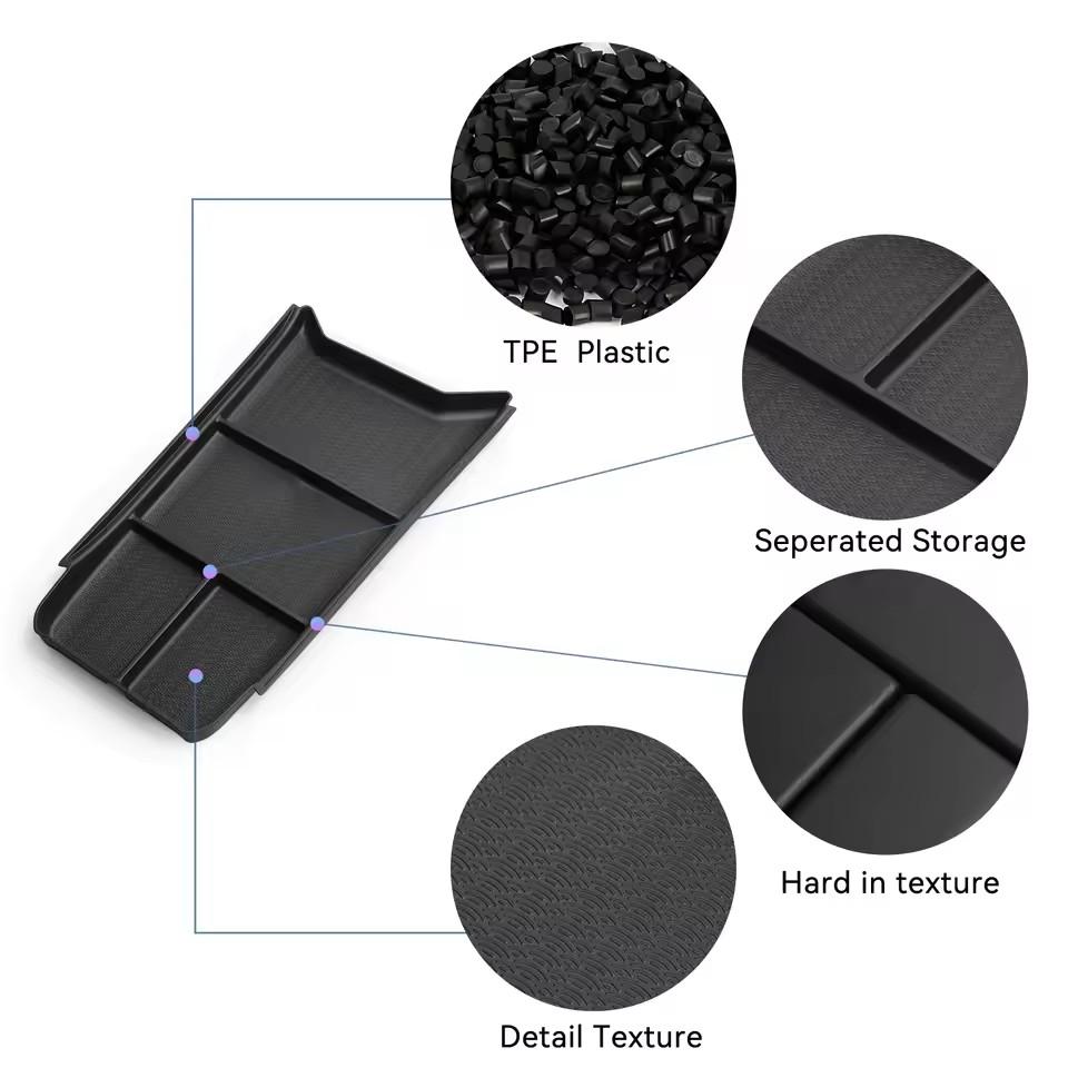 For Chery OMODA 5 C5 E5 EV Model 2025 2025 Center Console Lower Storage Box Tray TPE OrganizersCar Interior Accessories