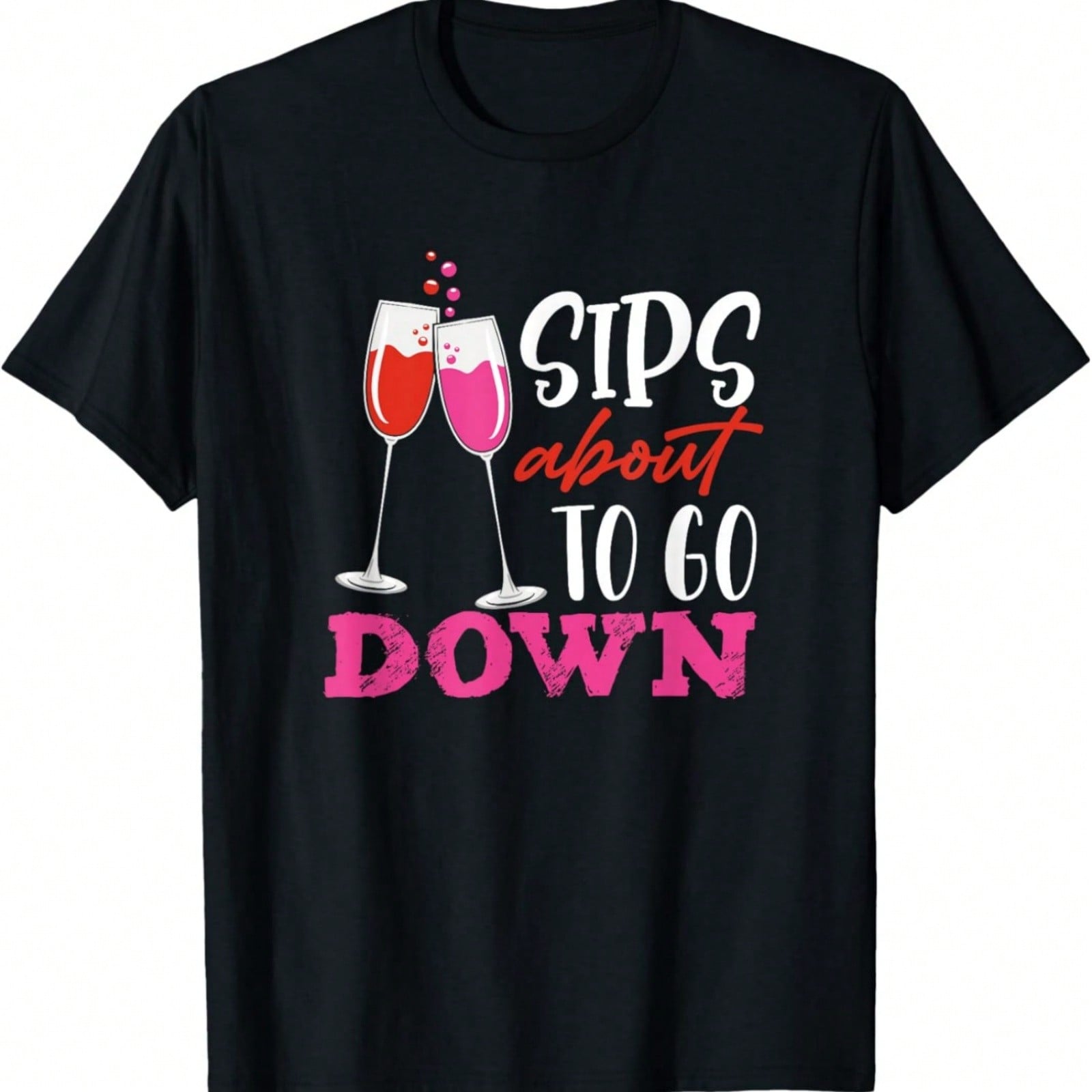 Sips About To Go Down May Contain Wine Tasting T-Shirt S разноцветный