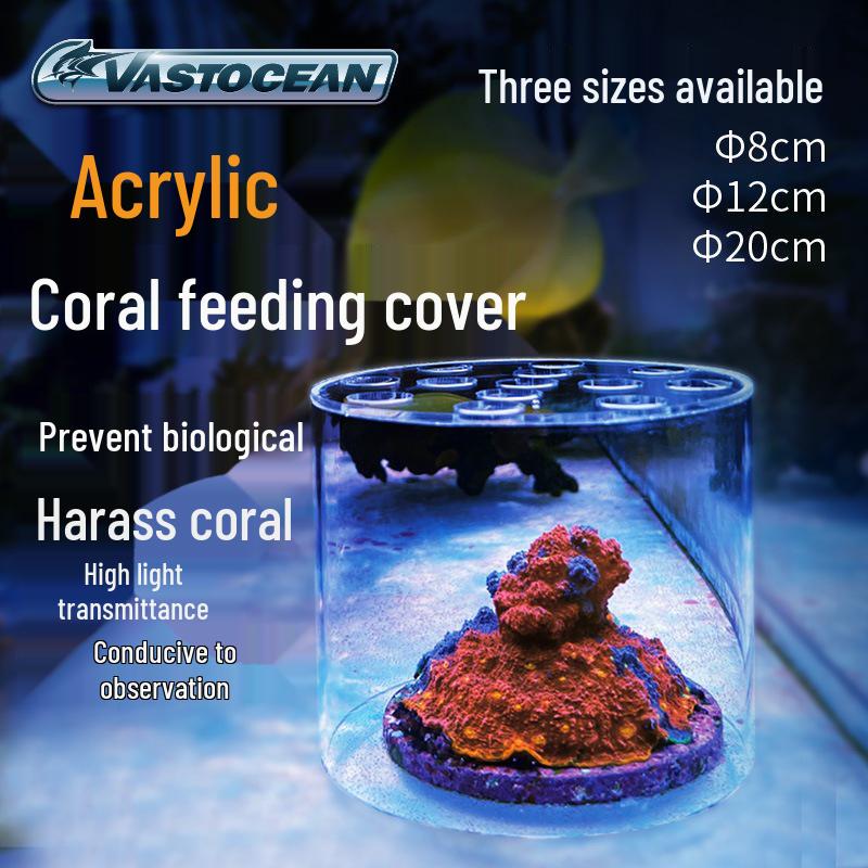 VASTOCEAN Acrylic Coral Feeding and Breeding Protection Disc for Firecracker Brain Coral, Anti-Stealing Food Cover