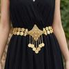 Blingbling Waist Belt Stylish Carved Floral Waist Chain Belt Elaborate Chain Belly Chain for Wedding Waist Chain