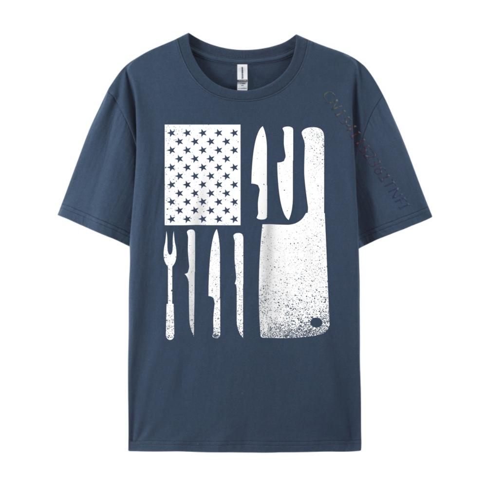 

Funny Chef Knife American Flag Patriot Raglan Mens TShirts Printed TShirt Graphic Cotton Streetwear Short Sleeve 3XL