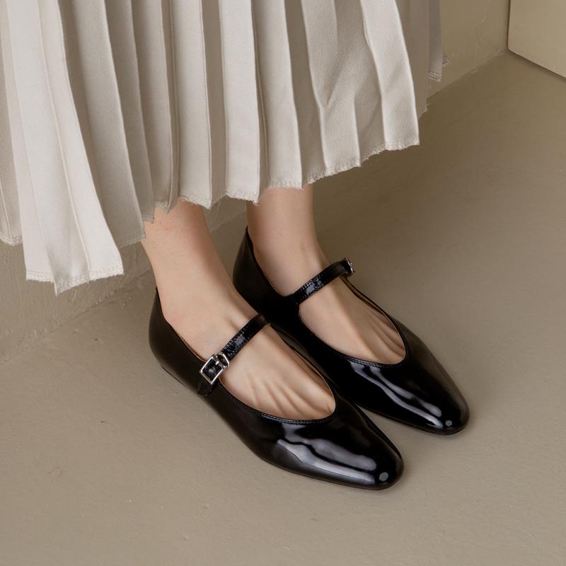 

Туфли женские, туфли Мэри Джейн, модные весенне-летние кожаные туфли на плоской подошве на квадратном каблуке в сказочном стиле во французском стиле ретро