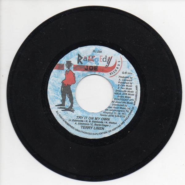 7inch Record TERRY LINEN - Try It On My Own NONE Raggedy Joe Rec 2004 Jamaica Reggae, Ska & Dub Used