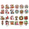 6Pcs Acrylic Christmas Animals Fridge Stickers Diamond Art Fridge Magnet Diamond Art Magnets Decals for DIY Crafts Party Gift
