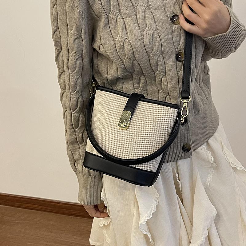 Fashionable Casual Women's Shoulder Bag, Retro Bucket Bag, Fashionable Crossbody Bag, Casual Handbag