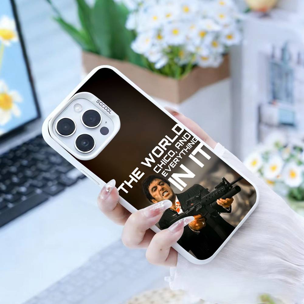 1983 Film S-Scarface Phone Case For iPhone 16,15,14,13,12,17,Pro,MAX White Matte Shockproof Cover