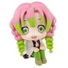 New Demon Slayer Kanroji Mitsuri Figure Bonus Cute Sitting Figure Shinazugawa Sanemi Figuine Toy Doll Gift Collection PVC 10.5CM