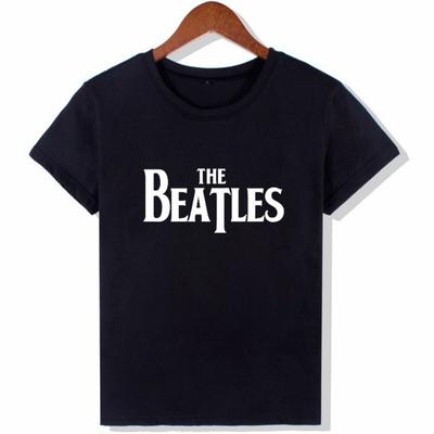 Zomermode Tops Zwart Beatles Gedrukt Casual Korte mouwen Normale T-stukken Femme Tumblr Unisex T-shirt