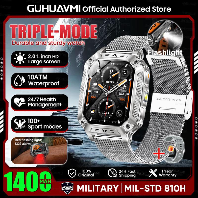 New 1400mAh Super Battery Durable Adult Smart Watch 2.01 inch GPS Trajectory 10ATM Waterproof BT Call Sports Smartwatch Men