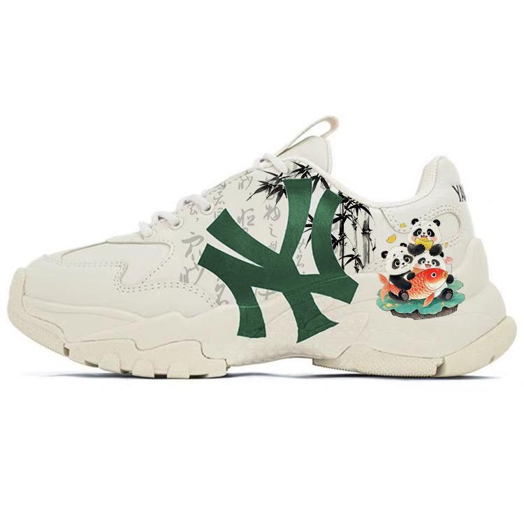 

MLB Big Ball Chunky Slip Resistant Abrasion Resistant Low top Chunky Sneakers Unisex Beige Yellow 32SHC1011-50B(Team181-) 42.5