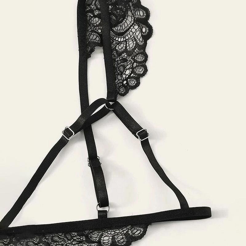 Women Erotic Lingerie Sexy Costumes Perspective Ladies Three-Point Underwear G-string Sex Lace Bikini Adult Products