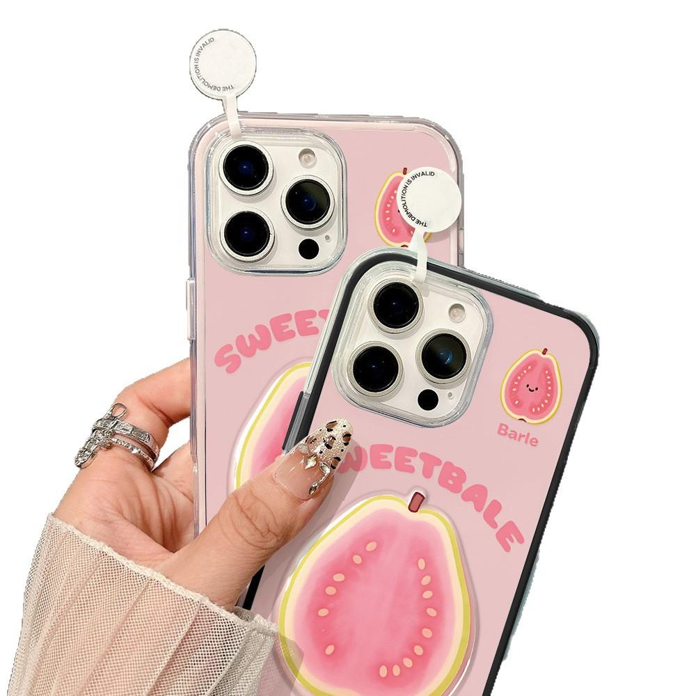 Cute fruit for iPhone17 Pro Max mobile phone protective case 16 simple 15Pro niche 14 anti-drop