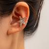 Gold Earrings 1111 New European and American Alloy Jewelry Light Luxury Starfish Earrings Women's Earbone Clips