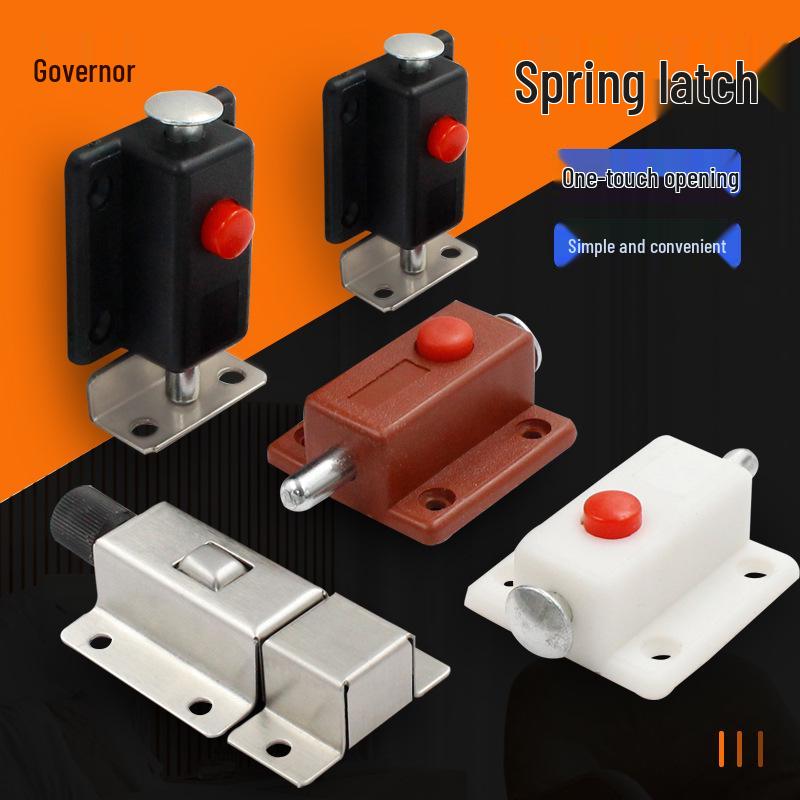 Surface Mount Automatic Spring Latch for Wooden Cabinets and Doors