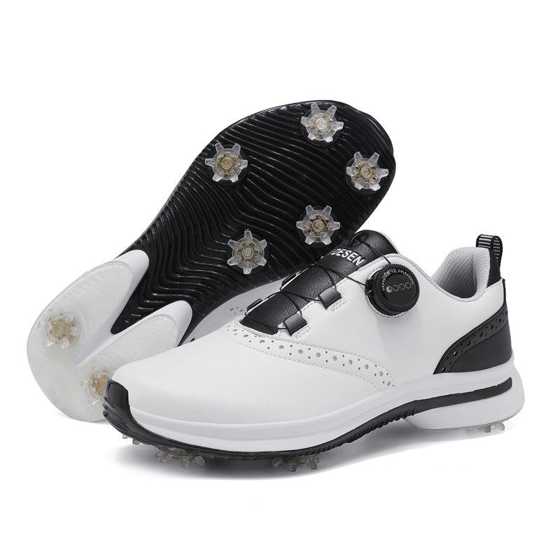 Men's Breathable Non-Slip Golf Shoes with Rotary Buckle for Spring/Summer
