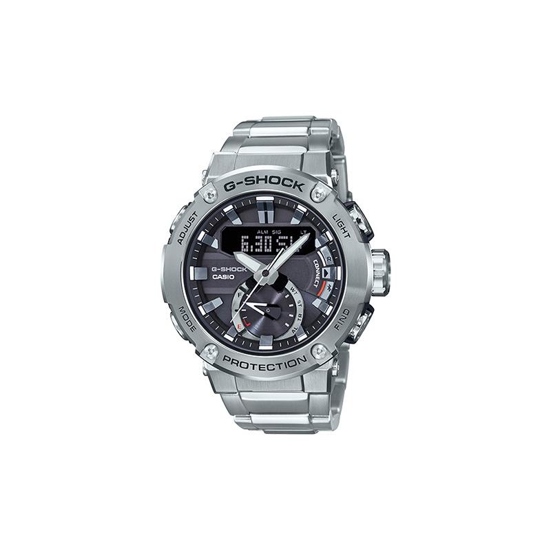 

Casio G-STEEL Series-Disc Dual Display 200 Meters Waterproof Quartz Movement Stainless Steel Strap Japanese and Korean Watch Men s GST-B200D-1APRD серебряный