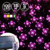Electric Home LED Illumination Straight Cherry Blossom Light Lighting Patterns Remote Control Included 15m 100 Outdoor Waterproof and Rainproof Garden