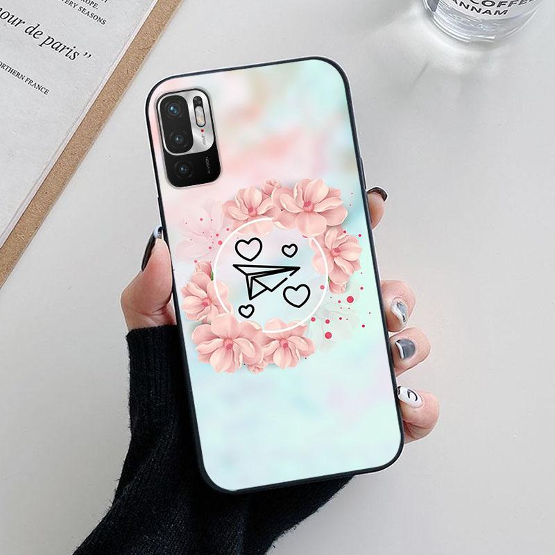 

Phone Cover For Xiaomi Redmi Note 10 JE Case Note 10T Silicone Lovely Black Bumper Soft TPU Coque for Redmi Note 10 5G 4G Funda Redmi Note 10 4G