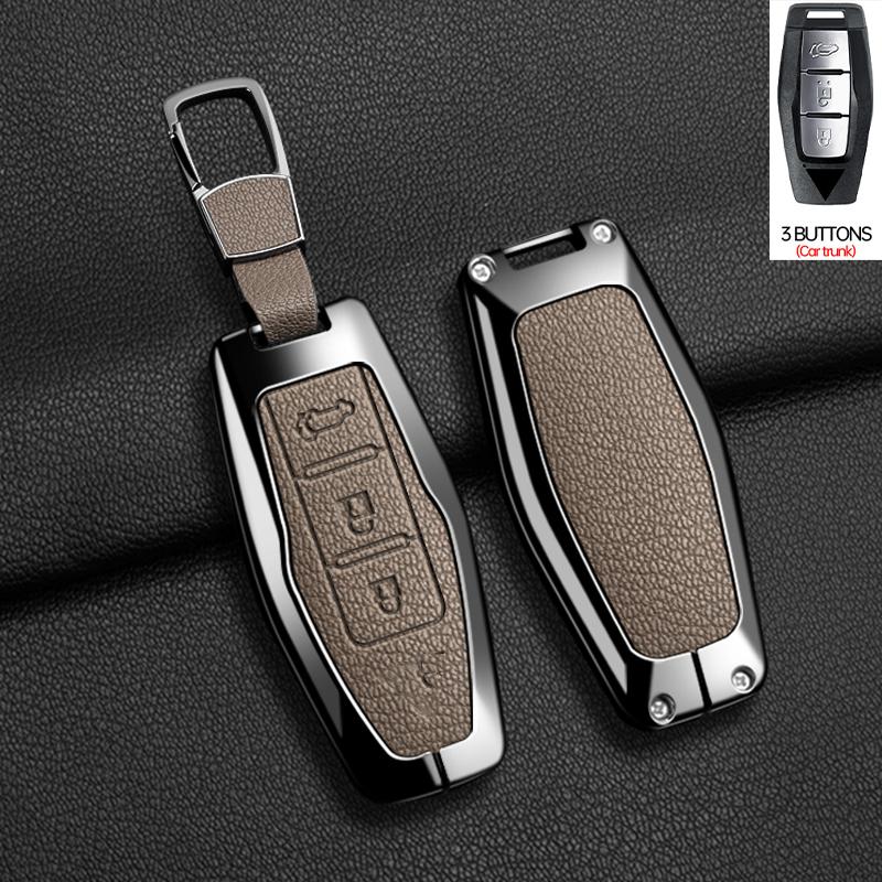 2 3 4 Buttons Auto Intelligent Key Fob Cover Case Key Ring Fit For Mitsubishi Outlander Control Smart Key Fob Mount Auto Accessories