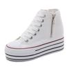 10cm Height Increasing Women Shoes Classic Breathable Canvas Shoe Fashion Thick Sole Sneakers for Women Platform Vulcanize Shoes