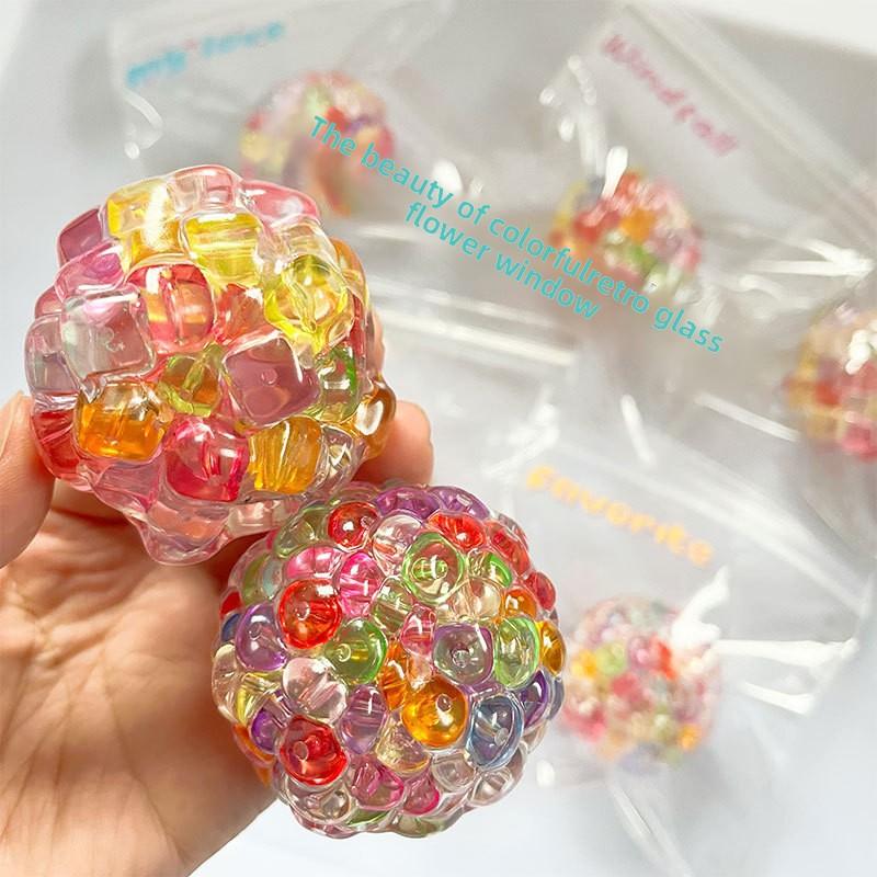 Squishy Balls Ice Beads Stress Relief Toy Super Soft Sensory Fidget Toys for Kids Adults Anxiety Relaxation Squeeze Gift