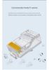 10P10C Gold-Plated RJ48 Network Cable Connector - Ten-Core Crystal Head for Scanner Connection.