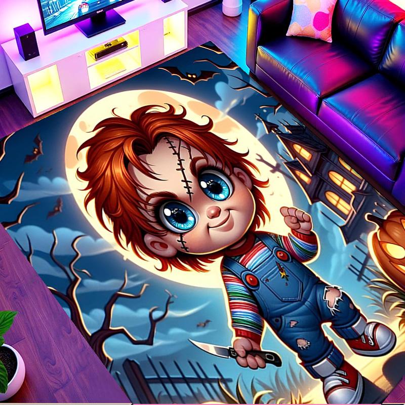Bride of Chucky Print Rug, Washable Floor Carpet, For Entryway Dorm Laundry Room Office Study, Home Decor Birthday Christmas Gift