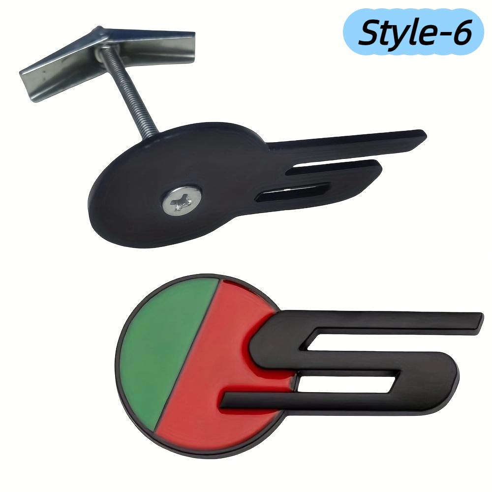 

1шт 3D Металевий Логотип S Встановлення без розбирання Емблема Значок Решітки Радіатора Автомобіля для XK X Type F Pace I-pace XJL S-Type F-Type XJ XF XE E-pace XJS Style-6