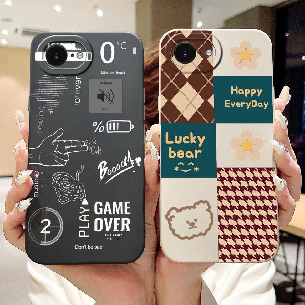 Funda For iPhone 16e A3212 A3409 A3410 A3408 Back Cover For iPhone 16e Case Silicone Fashion Luxury Cute Cartoon Cool Boys Girls