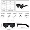 New Fashionable Irregular Women's Sunglasses Outdoor Trendy Personality Large Frame Travel Street UV400 Protective Glasses