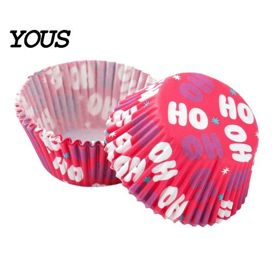 Gingerbread Man Baking Liners 100PCS Christmas Cupcake Liners, Food Grade Greaseproof Cups, Festive Holiday Paper Molds Patterns Print Round Trays for