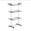 3-Tier Floor-Standing Folding Clothes & Towel Drying Rack with Multifunctional Storage