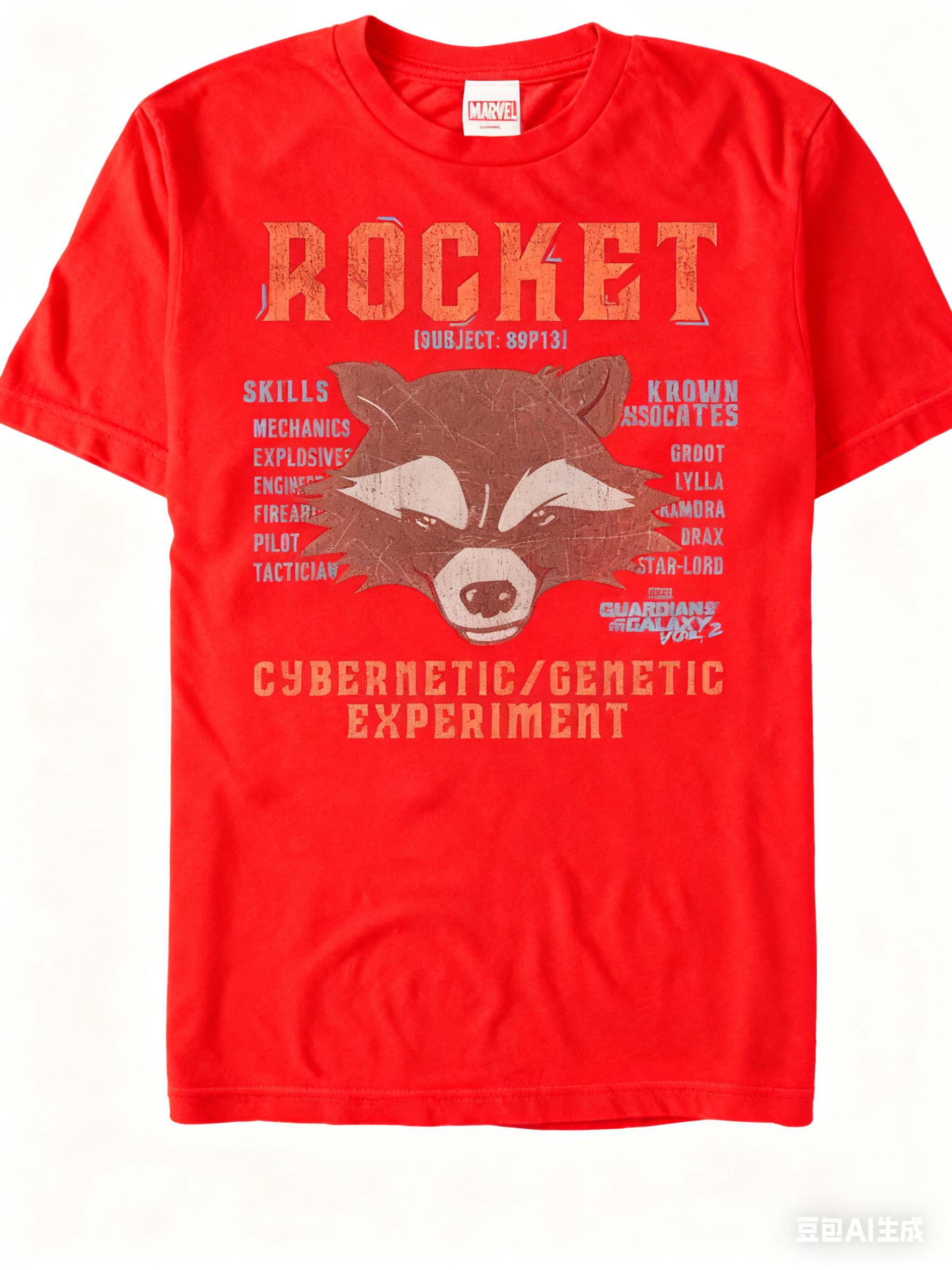 Genuine 2026 New Guardians of The Galaxy Rocket Raccoon Print Plus Size Men s Short Sleeve Loose Crew Neck T-Shirt S