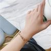 Gold Plated Titanium Steel Roman Numeral Bracelet for Women - Korean Style Fashion Couples' Accessory