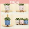 Adorable Plush Succulent Keychain Soft Toy Potted Plant Doll With Tulip Design