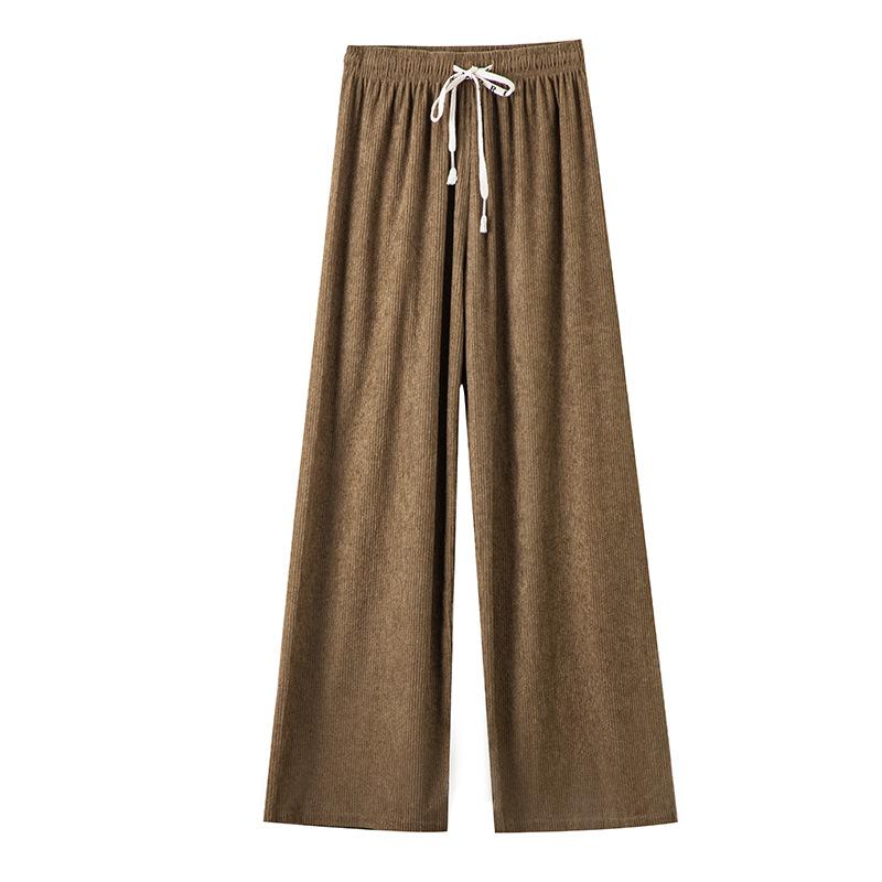 Corduroy Pant Autumn and Winter High-waisted Draped Dragging Trousers Casual Wide-legged Trousers