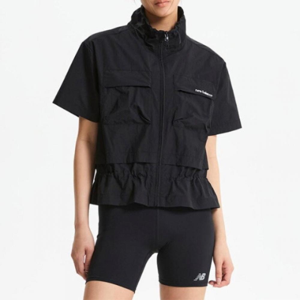 

New Balance Women S Lightweight String Short Sleeve Woven Jacket eqS Nbnaf2w422 19 85