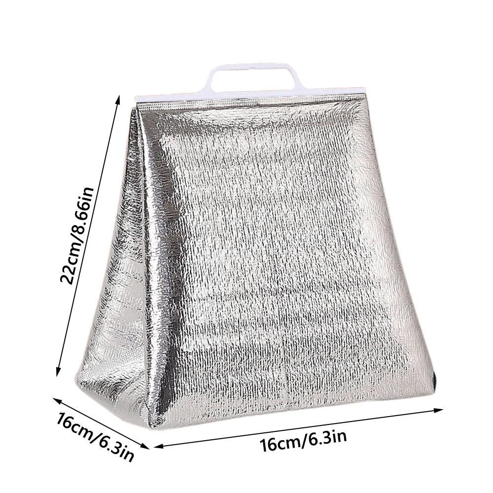 Aluminum Foil Aluminum Foil Insulation Bag With Handle Heat Preservation Food Delivery Pouch Insulation Layer Takeaway Bag