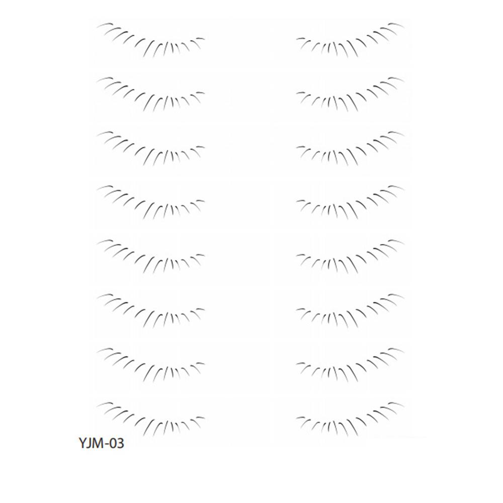 Lower Eyelash Tattoo Long-Lasting Waterproof And Sweatproof Simulation 3D False Eyelash Enlarge Double Under Eye Eyelash Sticker